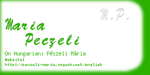maria peczeli business card